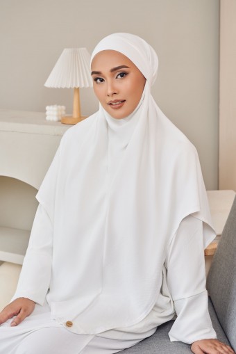 (AS-IS) MARWA Khimar in White